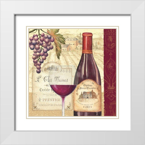Wine Tradition II White Modern Wood Framed Art Print with Double Matting by Brissonnet, Daphne