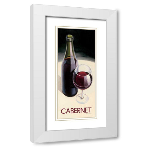 Cabernet White Modern Wood Framed Art Print with Double Matting by Fabiano, Marco
