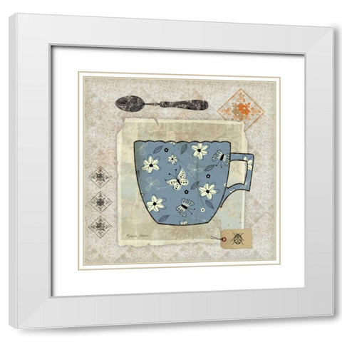 Garden Cafe IV White Modern Wood Framed Art Print with Double Matting by Aldrich, Belinda