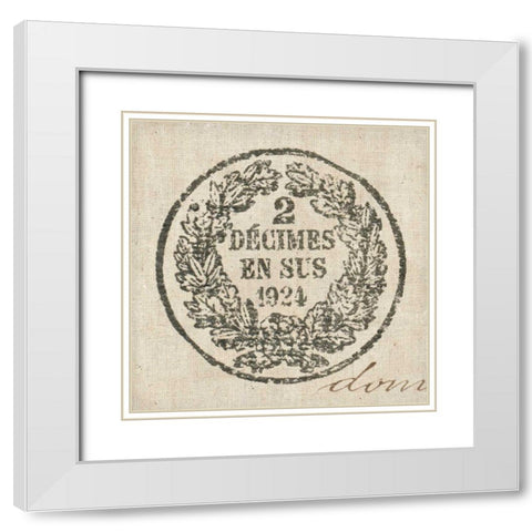 Letter Crest II White Modern Wood Framed Art Print with Double Matting by Wild Apple Portfolio