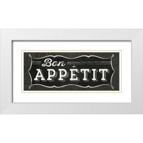 La Cuisine Chalk I White Modern Wood Framed Art Print with Double Matting by Pela Studio