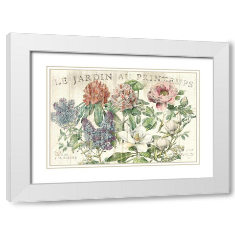 Le Jardin Printemps White Modern Wood Framed Art Print with Double Matting by Schlabach, Sue