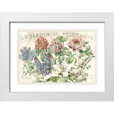 Le Jardin Printemps White Modern Wood Framed Art Print with Double Matting by Schlabach, Sue