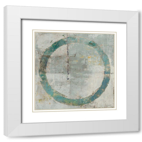 Renew Square I White Modern Wood Framed Art Print with Double Matting by Schick, Mike