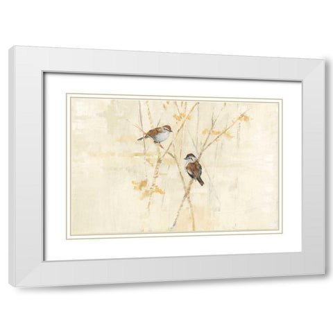 Winter Birds White Modern Wood Framed Art Print with Double Matting by Tillmon, Avery