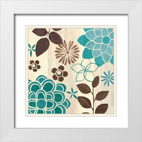 Abstract Garden II White Modern Wood Framed Art Print with Double Matting by Charron, Veronique