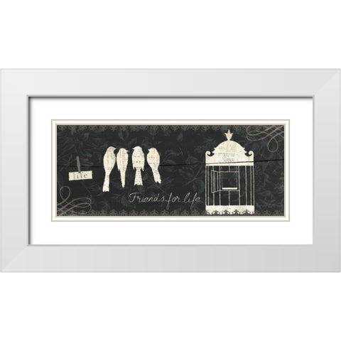 Love Paris Panel IV White Modern Wood Framed Art Print with Double Matting by Adams, Emily