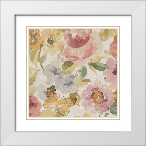 Romantic Poem II White Modern Wood Framed Art Print with Double Matting by Pela