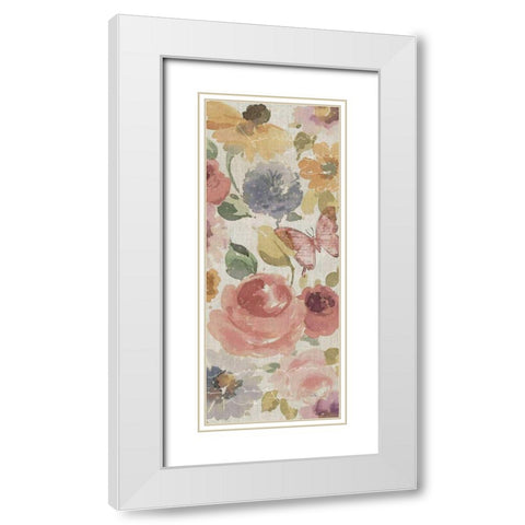 Romantic Poem VI White Modern Wood Framed Art Print with Double Matting by ERR, Pela