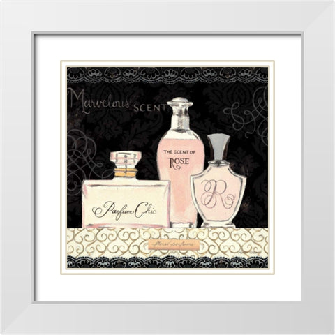 Les Parfum I  White Modern Wood Framed Art Print with Double Matting by Fabiano, Marco