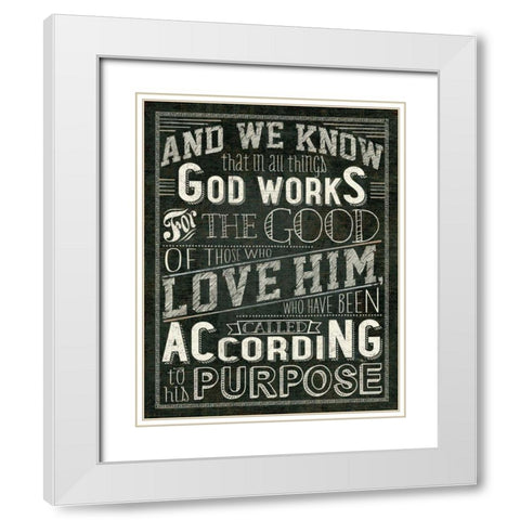 Holy Words I White Modern Wood Framed Art Print with Double Matting by Pela Studio