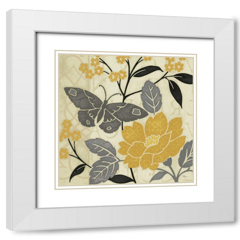 Perfect Petals IV Yellow White Modern Wood Framed Art Print with Double Matting by Pela Studio
