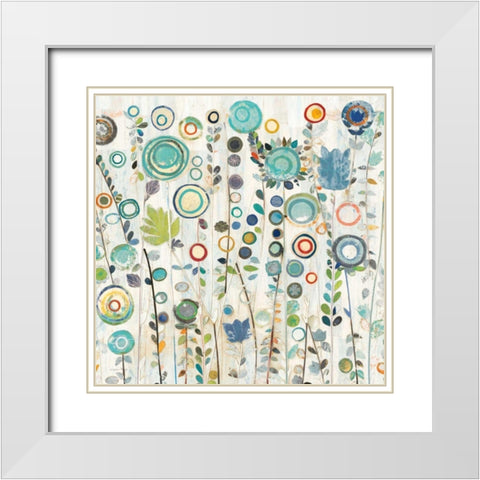 Ocean Garden I Square White Modern Wood Framed Art Print with Double Matting by Boggs, Candra