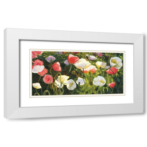 Morden s Blush White Modern Wood Framed Art Print with Double Matting by Novak, Shirley