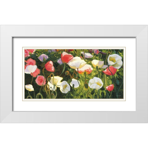 Morden s Blush White Modern Wood Framed Art Print with Double Matting by Novak, Shirley