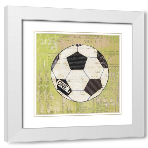 Play Ball III White Modern Wood Framed Art Print with Double Matting by Prahl, Courtney