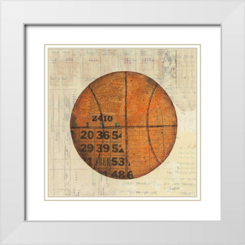 Play Ball IV White Modern Wood Framed Art Print with Double Matting by Prahl, Courtney