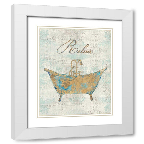 Relax White Modern Wood Framed Art Print with Double Matting by Mousseau, Studio