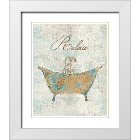 Relax White Modern Wood Framed Art Print with Double Matting by Mousseau, Studio