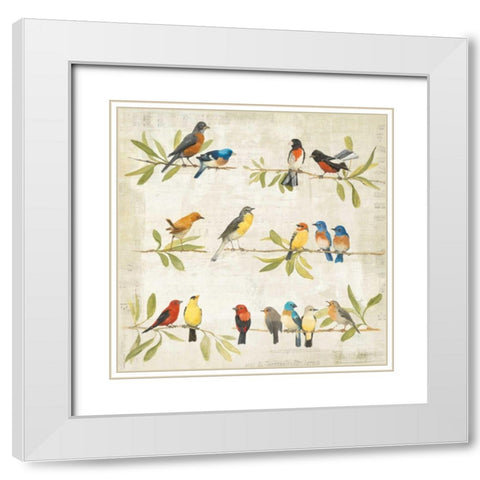 Adoration of the Magpie Music White Modern Wood Framed Art Print with Double Matting by Tillmon, Avery