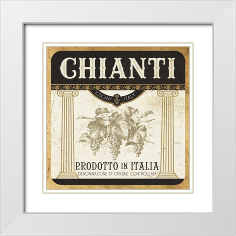 Wine Labels III White Modern Wood Framed Art Print with Double Matting by Pela Studio