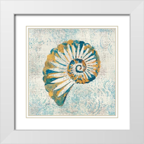 Coastal Beauty  II White Modern Wood Framed Art Print with Double Matting by Mousseau, Studio