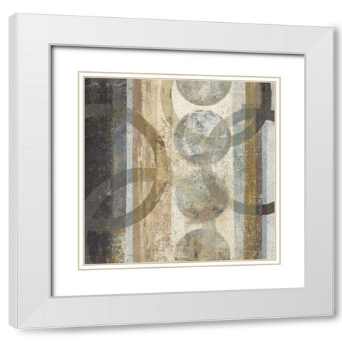 Raku I White Modern Wood Framed Art Print with Double Matting by Wild Apple Portfolio
