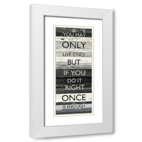 Zephyr Quote I White Modern Wood Framed Art Print with Double Matting by Schick, Mike