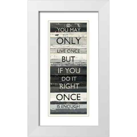 Zephyr Quote I White Modern Wood Framed Art Print with Double Matting by Schick, Mike