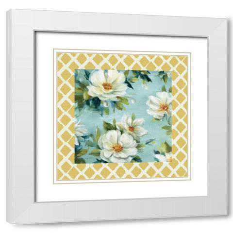 Reflections II with Border White Modern Wood Framed Art Print with Double Matting by Audit, Lisa