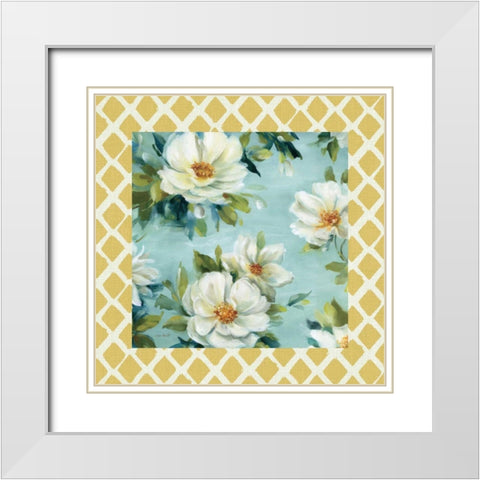 Reflections II with Border White Modern Wood Framed Art Print with Double Matting by Audit, Lisa