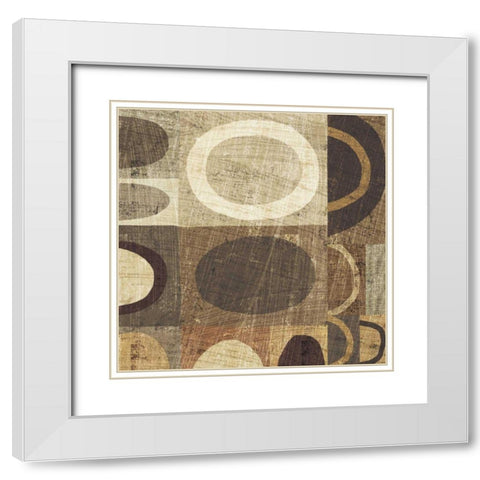 Modern Geometric Neutral II White Modern Wood Framed Art Print with Double Matting by Mullan, Michael