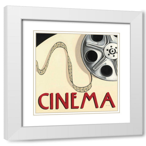 Cinema White Modern Wood Framed Art Print with Double Matting by Fabiano, Marco
