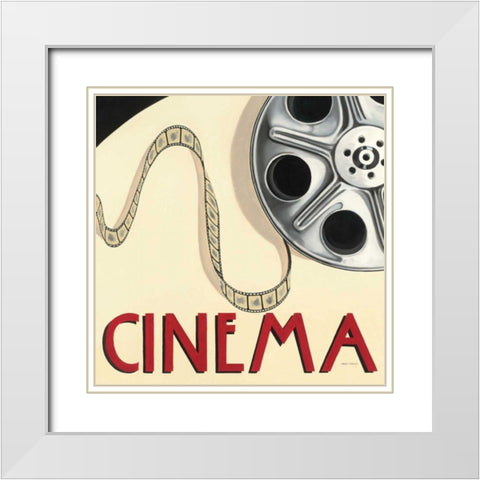 Cinema White Modern Wood Framed Art Print with Double Matting by Fabiano, Marco