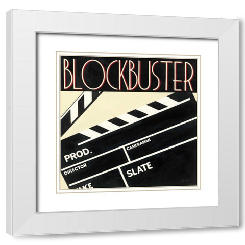 Blockbuster White Modern Wood Framed Art Print with Double Matting by Fabiano, Marco