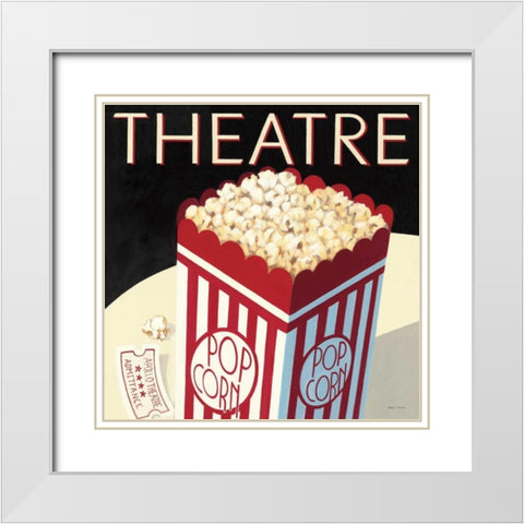 Theatre White Modern Wood Framed Art Print with Double Matting by Fabiano, Marco