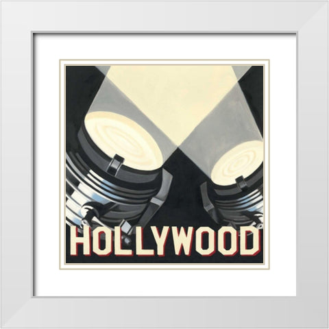 Hollywood White Modern Wood Framed Art Print with Double Matting by Fabiano, Marco