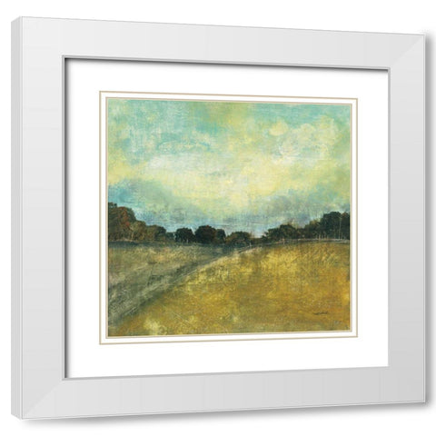 This Place II White Modern Wood Framed Art Print with Double Matting by Warrick, Cheryl