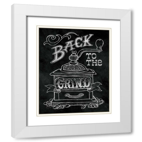 Back to the Grind No Border White Modern Wood Framed Art Print with Double Matting by Urban, Mary