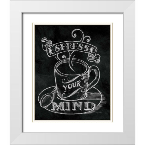Espresso Your Mind  No Border White Modern Wood Framed Art Print with Double Matting by Urban, Mary