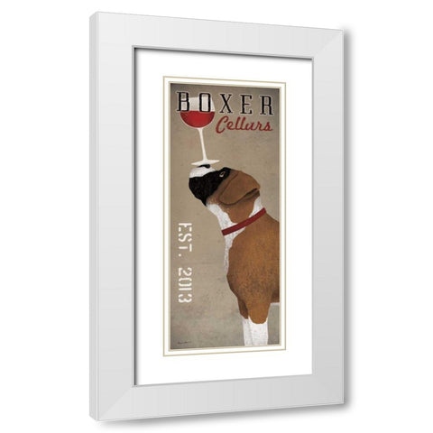 Boxer Cellars White Modern Wood Framed Art Print with Double Matting by Fowler, Ryan