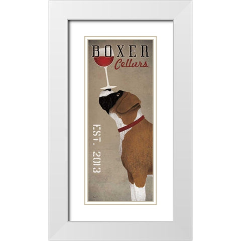Boxer Cellars White Modern Wood Framed Art Print with Double Matting by Fowler, Ryan