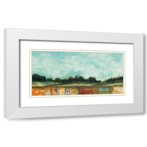 Everywhere White Modern Wood Framed Art Print with Double Matting by Warrick, Cheryl