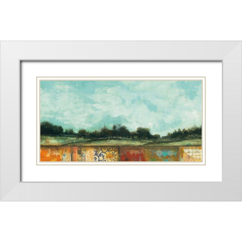 Everywhere White Modern Wood Framed Art Print with Double Matting by Warrick, Cheryl