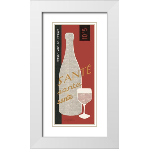 Red Wine Toast White Modern Wood Framed Art Print with Double Matting by Schlabach, Sue