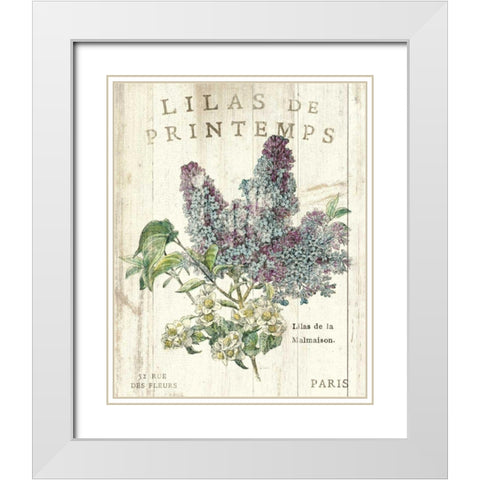 Lilas de Printemps White Modern Wood Framed Art Print with Double Matting by Schlabach, Sue