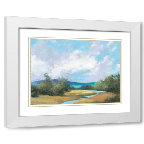 Hedgerow III Crop White Modern Wood Framed Art Print with Double Matting by Purinton, Julia
