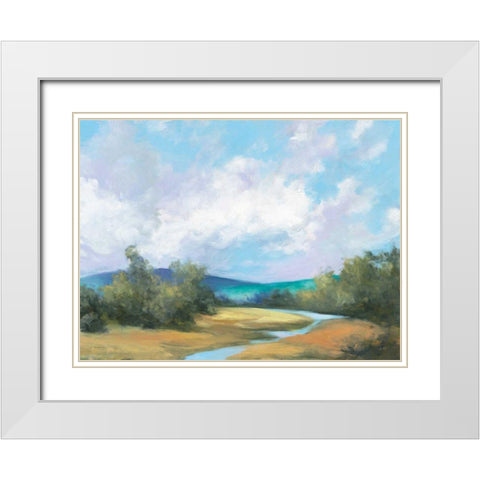 Hedgerow III Crop White Modern Wood Framed Art Print with Double Matting by Purinton, Julia