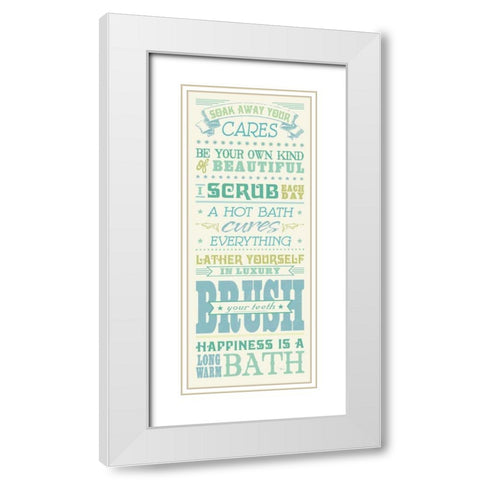 Wash Up III White Modern Wood Framed Art Print with Double Matting by Pela Studio