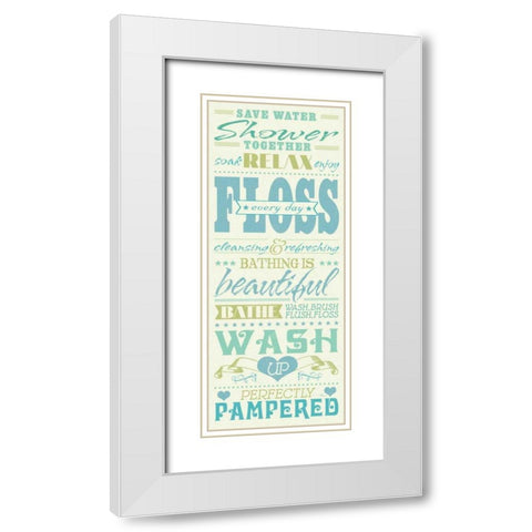 Wash Up IV White Modern Wood Framed Art Print with Double Matting by Pela Studio